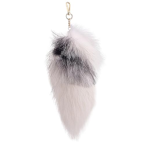 Fox Tail 8 Inch Therian Tail Fuchsschwanz Furry Tail Therian Black Fuchs Schwanz Fox (6) von Benyong