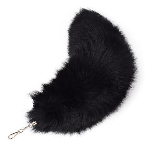 Fuchsschwanz 16 Inch Fox Tail Therian Tail Furry Tail Therian Black Fuchs Schwanz Fox (13) von Benyong