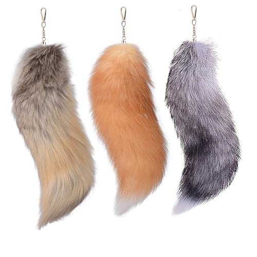 Fuchsschwanz 16 Inch Fox Tail Therian Tail Furry Tail Therian Black Fuchs Schwanz Fox (15) von Benyong