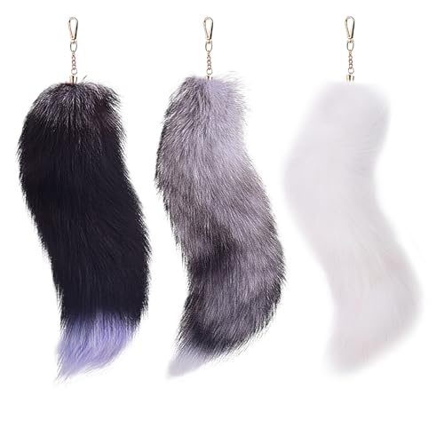 Fuchsschwanz 16 Inch Fox Tail Therian Tail Furry Tail Therian Black Fuchs Schwanz Fox (4) von Benyong