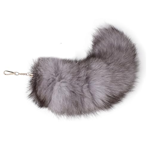 Fuchsschwanz 16 Inch Fox Tail Therian Tail Furry Tail Therian Black Fuchs Schwanz Fox (5) von Benyong