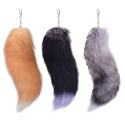 Fuchsschwanz 16 Inch Fox Tail Therian Tail Furry Tail Therian Black Fuchs Schwanz Fox (6) von Benyong