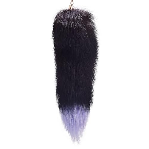 Fuchsschwanz 20 Inch Fox Tail Therian Tail Furry Tail Therian Black Fuchs Schwanz Fox (11) von Benyong