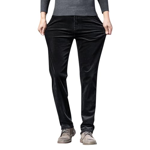 Anzughose Herren Cordhose Herren Stretch Gerades Bein Business Freizeithose Elegante Herren Stoffhose Classic Stretchhose Regular fit Sporthose Winter Golfhose Herren von Beokeuioe
