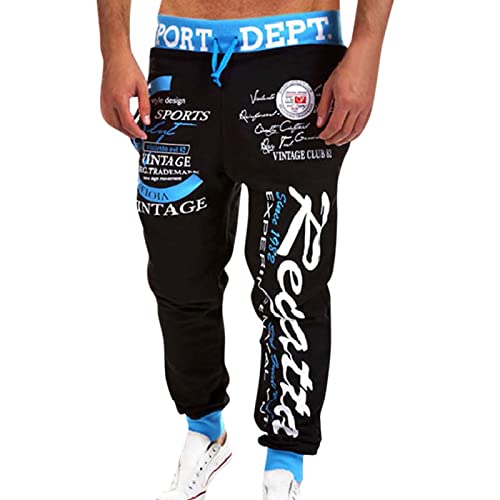 Basic Sporthose Sportswear Herren - Jogginghose Mit Druck Hip Hop Hose Streetwear Hippe Freizeithose Mode Laufenhose Fitness Sweatpants Casual Jogger Hose Männer von Beokeuioe