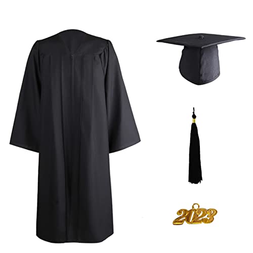 Beokeuioe Abschluss Talar Doktorhut und Quaste 2023 für Hochschule und Bachelor Akademisch Talar Outfit Akademischer Talar mit Hut Abschluss Robe Herren Damen Akademische Kleid von Beokeuioe