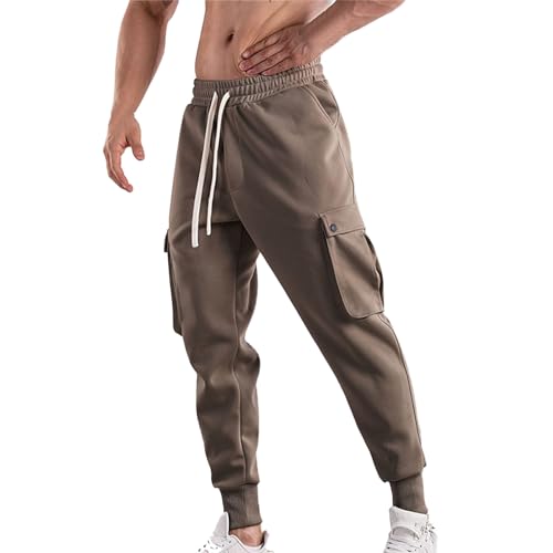 Beokeuioe Baumwolle Hose Herren Jogginghose Cargohose Männer Sporthose Cargo Sweatpants Trainingshose Pants Jogger Herrenhose Lang Taschen Regular fit Freizeithose Laufhose von Beokeuioe