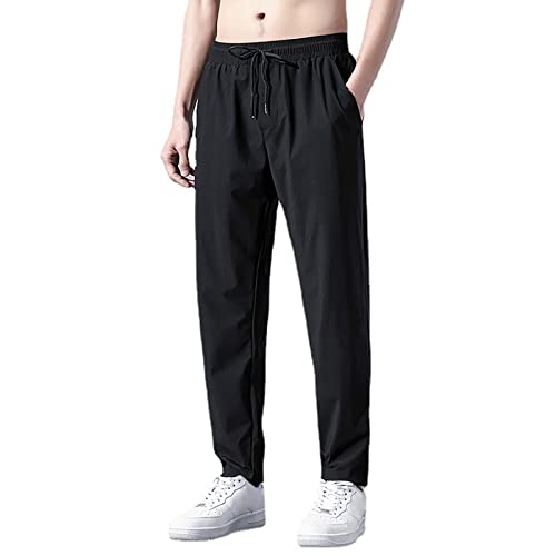 Beokeuioe Freizeithose Jogginghose Herren Trainingshose Streifendesign Fitness mit Taschen Herren Leicht Sommer Jogginghose Schnelltrocknend Trainingsanzug von Beokeuioe