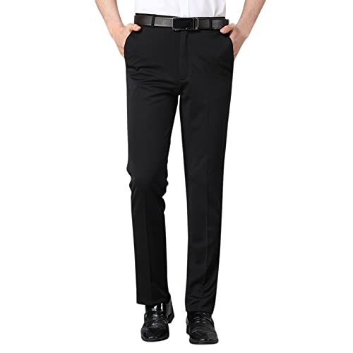 Beokeuioe Herren Anzughose Schmal Knöchellang Hose Cotton Slim Fit Chino Stretch Flat Front Pant Herren Stretch Anzughose Bequeme Stoffhose Herren große Größen XXL-7XL Business-Hose von Beokeuioe