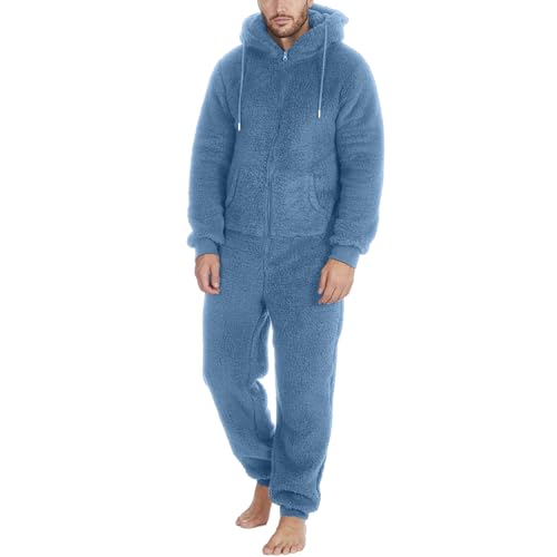 Beokeuioe Herren Damen Teddys Fleece Schlafoveralls Langarm Winter Pyjama Plüsch Loungewear mit Kapuzen Nachtwäsche Onesie mit Taschen Reißverschluss Hausanzug Einteilig Freizeit Beokeuioe Herren Damen Teddys Fleece Schlafoveralls Langarm Winter Pyjama Plüsch Loungewear mit Kapuzen Nachtwäsche Onesie mit Taschen Reißverschluss Hausanzug Einteilig Freizeit von Beokeuioe