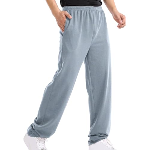 Beokeuioe Herren Jogginghose Leichte Übergröße Trainingshose Lange 6XL Sporthose Taschen mit Reißverschluss Freizeit Sweathose Regular Fit Laufenhose Yogahose Loungewear von Beokeuioe