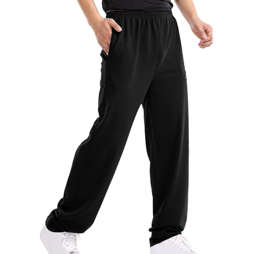 Beokeuioe Herren Jogginghose Leichte Übergröße Trainingshose Lange 6XL Sporthose Taschen mit Reißverschluss Freizeit Sweathose Regular Fit Laufenhose Yogahose Loungewear von Beokeuioe