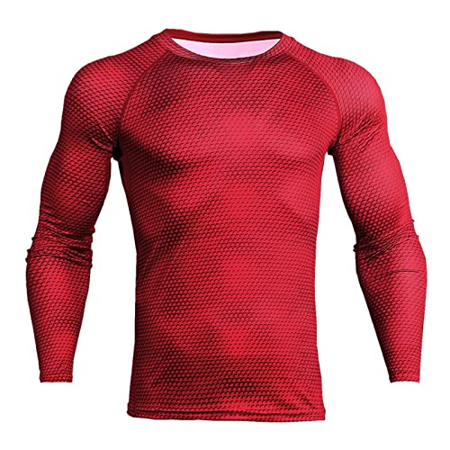 Beokeuioe Herren Kompression Sport Funktionsunterwäsche Langarm Funktionsshirt Sportunterwäsche, Unterhemden Männer Laufshirt Compression Shirt Kompressionsshirt Quick-Dry von Beokeuioe