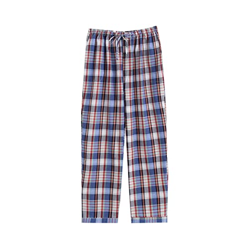 Beokeuioe Herren Pyjama Hose lang kariert aus Baumwolle Schlafhose für Männer Karierte Schlafhose Schlafanzug Pyjamaunterteil Freizeithose Loungewear Pyjama Karo Hose von Beokeuioe