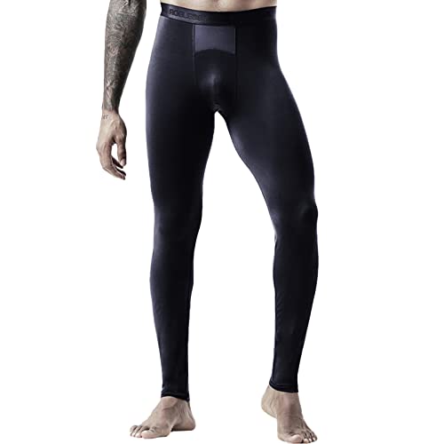 Beokeuioe Herren Thermo Unterhosen Lang Warm Leggings Für Herren Schließer Thermounterhose Warm Gefüttert Winter Thermounterwäsche Yogahose Fitnesshose Leggings Unterhose Sport von Beokeuioe