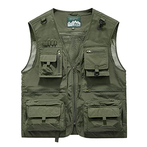 Beokeuioe Herren Weste Outdoor Anglerweste Atmungsaktiv Arbeitsweste Herren Freizeitweste Hundesport Weste Jagd Trekking Wander Camping Safari Ärmellose Jacke mit Vielen Taschen Beokeuioe Herren Weste Outdoor Anglerweste Atmungsaktiv Arbeitsweste Herren Freizeitweste Hundesport Weste Jagd Trekking Wander Camping Safari Ärmellose Jacke mit Vielen Taschen von Beokeuioe