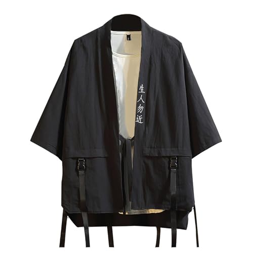 Beokeuioe Kimono Herren Kimono Bluse Japan Samurai Ninja Anime T-Shirt Kurz Nachtwäsche Tops Herren Japan Happi Haori Jacke Übergangsjacke Cardiqan Sommer Beokeuioe Kimono Herren Kimono Bluse Japan Samurai Ninja Anime T-Shirt Kurz Nachtwäsche Tops Herren Japan Happi Haori Jacke Übergangsjacke Cardiqan Sommer von Beokeuioe
