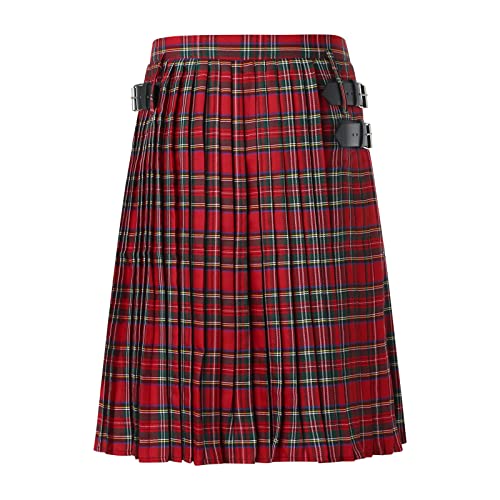 Beokeuioe Männer Traditioneller Kilt Herren Mode Schottischer Rock Neue Rock Utility Männlich Klassischer Retro Rock Mittelalterliche Schottland Faltenröcke Spleiß Schottischer Kilt… von Beokeuioe