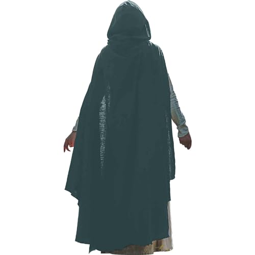 Beokeuioe Mittelalter Umhang mit Kapuze, Umhang Cape Mantel, Hexenmantel mit Kapuze, Mittelalter Kleidung Renaissance Kapuzenumhang Halloween Umhang Kostüm Erwachsene unisex von Beokeuioe