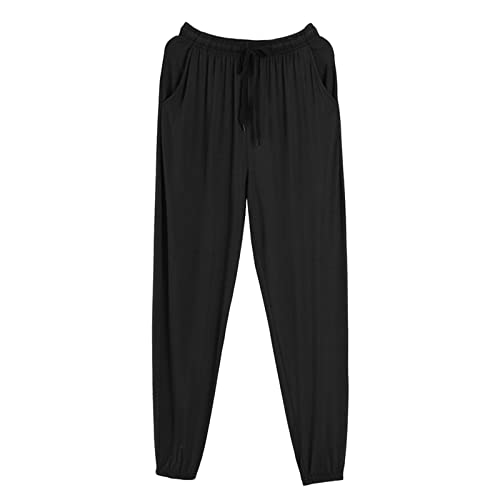 Beokeuioe Pyjamahose Herren Pyjama Pants Home Pants Dünne, Schlafanzughose Lang Baumwolle Mens verlängerte, übergroße, lässige, lockere Sporthose Herren Loungewear von Beokeuioe