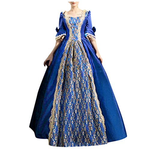Beokeuioe Rokoko Damen Kostüm Spitze Gräfin Adlige Mätresse Madame de Pompadour Cosplay Kostüme Halloween Kostüme Karneval Mittelalterliche Kleid Renaissance Kostüm von Beokeuioe