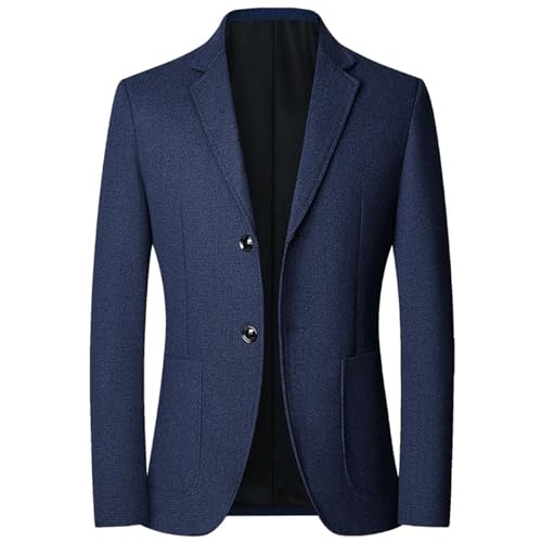 Beokeuioe Slim Fit British Blazer Vintage Anzugjacke für Männer Sakko Herren Sportlich Hochzeit Smokings Business Freizeit Anzug Jacken Winter Sakkojacke Einfarbig Mantels von Beokeuioe
