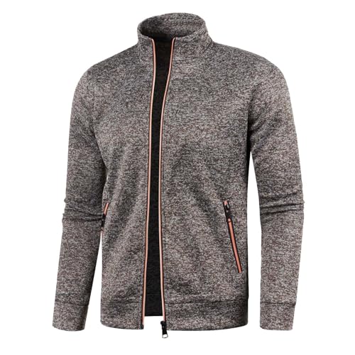 Beokeuioe Sweatjacke Herren mit Reissverschluss Ohne Kapuze Klassisch Sportjacke Leichte Jacke Stehkragen Trainingsjacke Strickjacke mit Taschen Freizeitjacke Softshelljacke Laufjacke Beokeuioe Sweatjacke Herren mit Reissverschluss Ohne Kapuze Klassisch Sportjacke Leichte Jacke Stehkragen Trainingsjacke Strickjacke mit Taschen Freizeitjacke Softshelljacke Laufjacke von Beokeuioe
