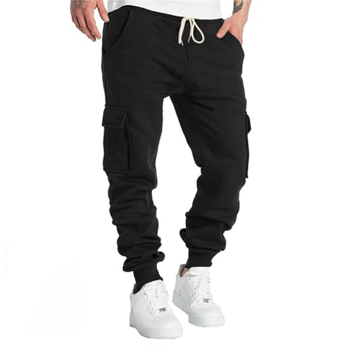 Cargohose Sporthose Mehrfachtaschen Jogginghose Sweatpants Laufenhose Herren Freizeithose Haremshose Männer Traininghose Streetwear Combat Hose Techwear Hosen Hip Hop von Beokeuioe