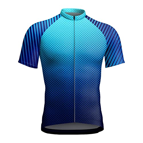 Herren Fahrradbekleidung Fahrrad Trikot T Shirt für Männer, Radtrikot Fahrradtrikot Kurzarm/Langarm, Atmungsaktive Cycling Jersey Schnell Trocknen Radsport Bekleidung sommer von Beokeuioe