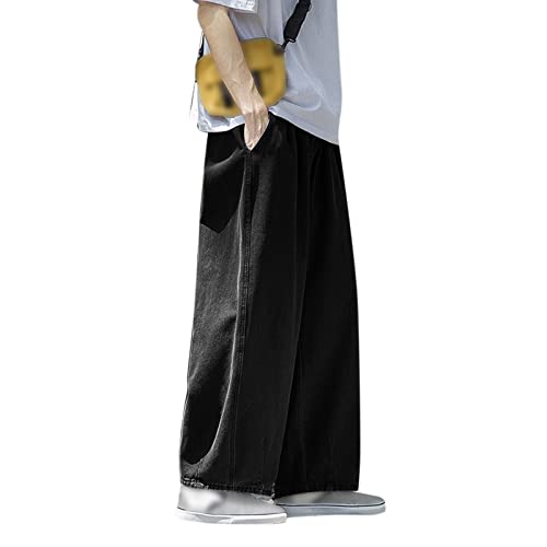 Herren Schlaghose Mit Ausgestelltem Bein Vintage Punk Geradem Bein Denim Jeans Schlaghose Mit Tasche Relaxed Stretch Bell Bottom Fit hip hop Felsen Hose Retro von Beokeuioe