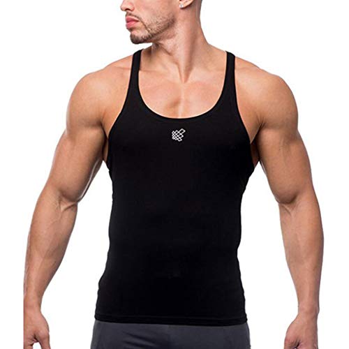 Herren Schnell trocknende & Funktionelle Herren Sportbekleidung -Tanktop Herren - Bodybuilding Stringer & Trainings Tank Top Fitness Stringer Tank Top underhemd von Beokeuioe