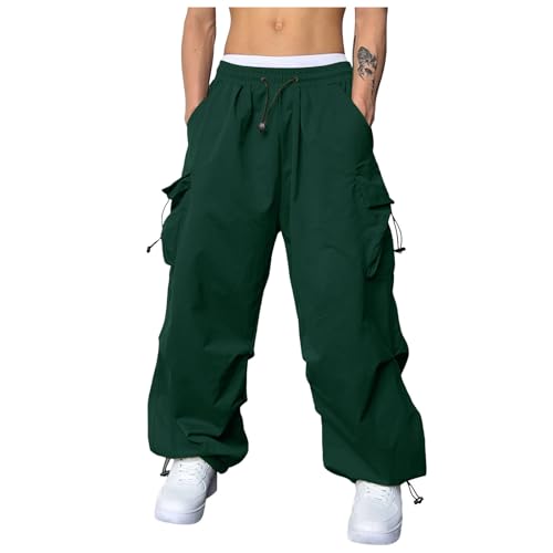 Herren Y2K Baggy Hose Multitasche Combat Cargohose Gothic Harajuku Punk Jogger Overalls Techwear Hip Hop Cargo Hose für Männer Jogginghose Sweatpants Streetwear von Beokeuioe