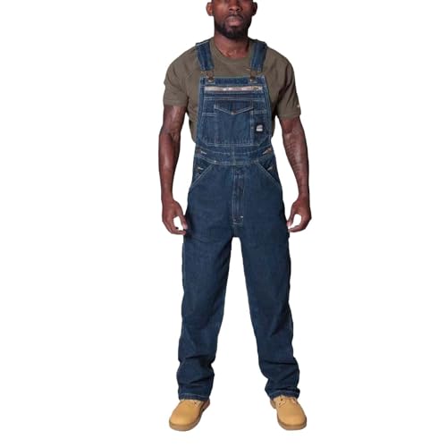 Jeans 90Er - Jeanslatzhose Herren Lang Overalls Hose Männer Latzhose Herren Locker Lang Denim-Jumpsuit Outdoor Arbeitslatzhose Loose Arbeitshose Jeanshose Cargohose von Beokeuioe