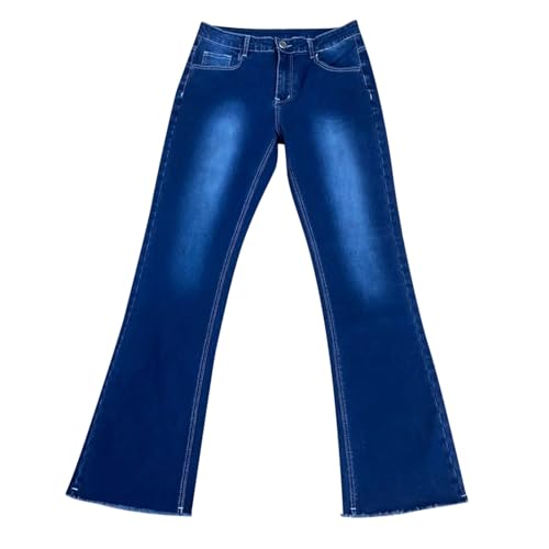 Jeans Herren Schlaghosen Stretch Ausgestellte Hose Slim fit Streetwear Denim Hosen Männer Bootcut Jeanshose Hip Hop Vintage Felsen Hose Mit Ausgestelltem Bein Schlaghose von Beokeuioe