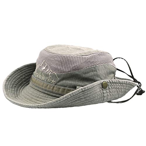 Outdoor Sonnenschutz Damen Herren Fischerhut Bucket Hut UV Schutz Doppelseitiger Safari Hut Faltbar Wanderhut Fischerhut mit Netznähten für Herren im Freien, Sonnenschutzhut von Beokeuioe