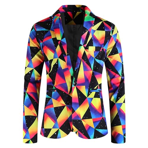 Sakko Herren Freizeit Anzügejacke Regular Fit Funky Herrenanzüge Geometrische Muster Blazer Anzug Suit Farbigen Jacket Herren Mit Knöpfen Smoking Jacke für Hochzeit Sakko Herren Freizeit Anzügejacke Regular Fit Funky Herrenanzüge Geometrische Muster Blazer Anzug Suit Farbigen Jacket Herren Mit Knöpfen Smoking Jacke für Hochzeit von Beokeuioe