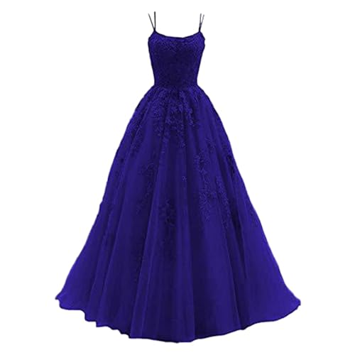 Spitzenapplikationen Abendkleider A Linie formelle Party Abendkle Cocktailkleid Damen Ballkleid aus Tüll mit Spaghettiträgern Lange Brautkleider Maxikleid Tüllkleid Spitzenapplikationen Abendkleider A Linie formelle Party Abendkle Cocktailkleid Damen Ballkleid aus Tüll mit Spaghettiträgern Lange Brautkleider Maxikleid Tüllkleid von Beokeuioe