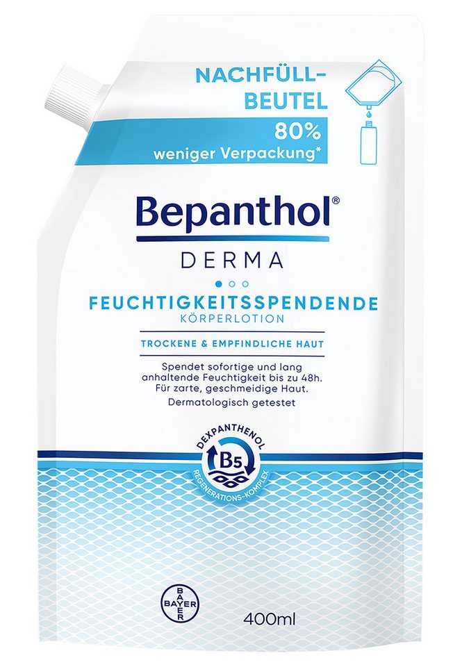 Bepanthol Körperlotion Feuchtigkeitsspendende Körperlotion, spendet sofortige & lang anhaltende Feuchtigkeit für bis zu 48h von Bepanthol