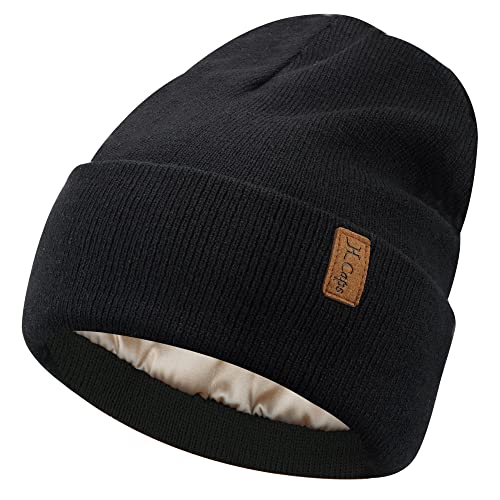 Donna Invernale Raso Foderato Berretto Cappello Termici Maglia Cappelli Berretti con Fodera in Seta per Moto Bici Sci von Bequemer Laden