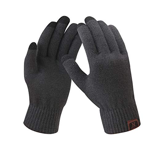 Bequemer Laden Damen Winter Warme Touchscreen Handschuhe Dunkel Grau von Bequemer Laden