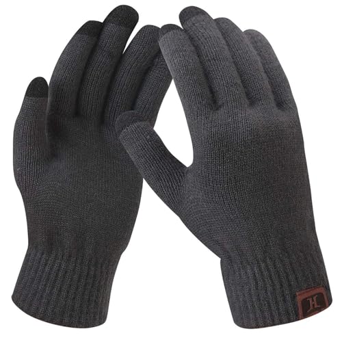 Bequemer Laden Damen Winter Warme Touchscreen Handschuhe Dunkel Grau von Bequemer Laden