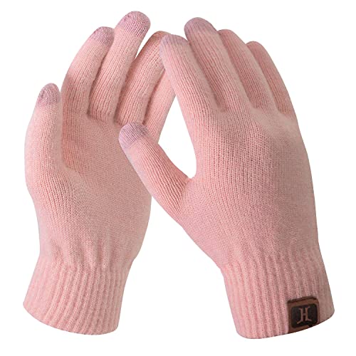 Bequemer Laden Damen Winter Warme Touchscreen Handschuhe Rosa von Bequemer Laden