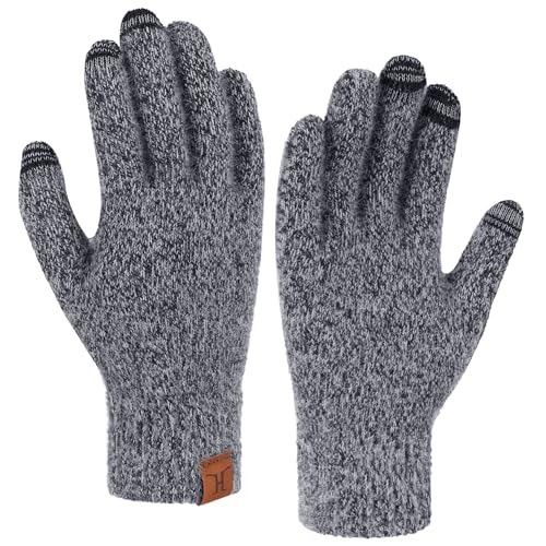 Bequemer Laden Touchscreen Handschuhe Damen Winter Warm Winterhandschuhe Strickhandschuhe mit Elastisch Manschette Frauen Geschenk, Dunkelblau von Bequemer Laden