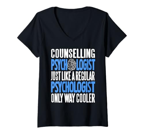 Damen Lustiger Psychologe Beratung Humor Spruch T-Shirt mit V-Ausschnitt Damen Lustiger Psychologe Beratung Humor Spruch T-Shirt mit V-Ausschnitt von Berater Stolz Coolness und mentale Kompetenz
