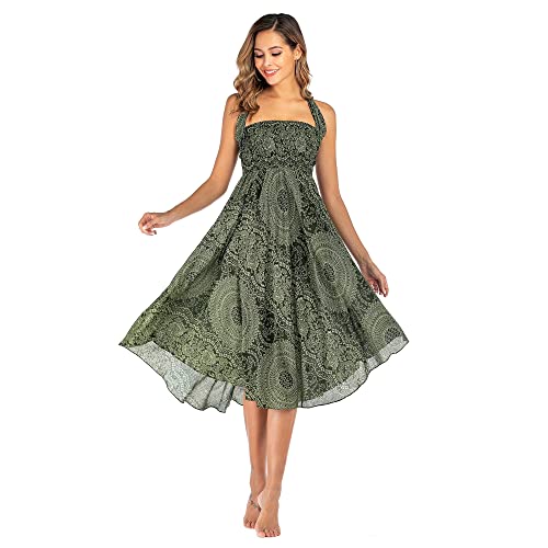 Berax Damen Halter Rock Lange Hippie Bohemien Zigeuner Boho Blument Maxirock Elastisch Taille Sommerkleid Strandkleid Midikleid Abendkleider Partykleid Berax Damen Halter Rock Lange Hippie Bohemien Zigeuner Boho Blument Maxirock Elastisch Taille Sommerkleid Strandkleid Midikleid Abendkleider Partykleid von Berax
