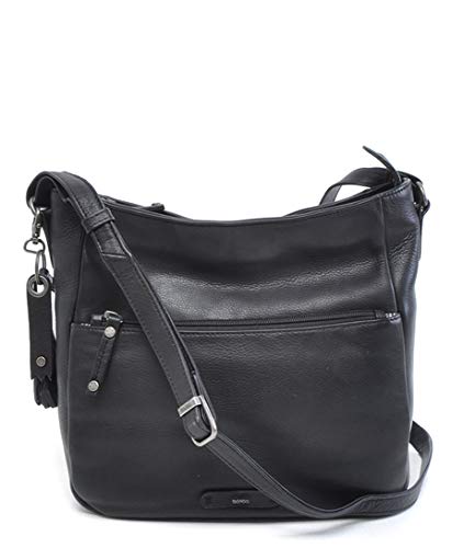 Berba Unisex-Erwachsene Cross-Body Stofftasche, Black von Berba