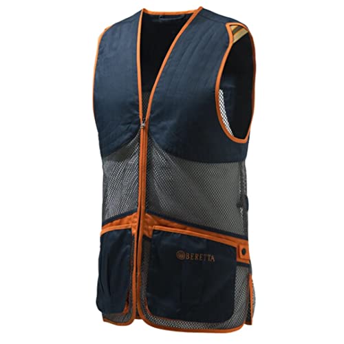 Beretta Schießweste FULL MESH VEST Tontauben TRAP SKEET leichte Weste Blue Total & Eclipse Grey (as3, alpha, s, regular, regular) von Beretta