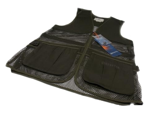 Beretta Schießweste FULL MESH VEST Tontauben TRAP SKEET leichte Weste Grün Braun, Größen:XL von Beretta