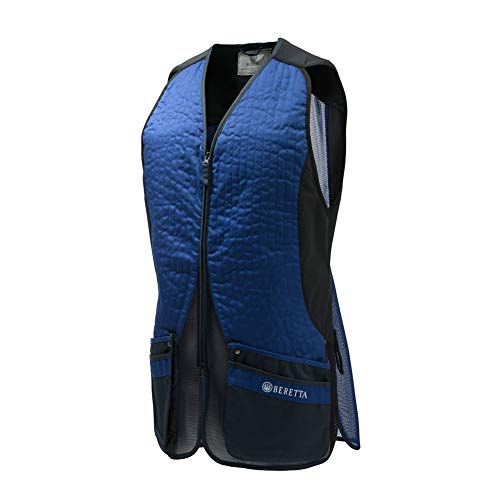 Beretta Silver Pigeon Evo Range Jagdweste für Herren, beidhändig tragbar, Herren, Taktische Unterhemden, Silver Pigeon Evo Range Hunting Ambidextrous Vest, blau, Small von Beretta