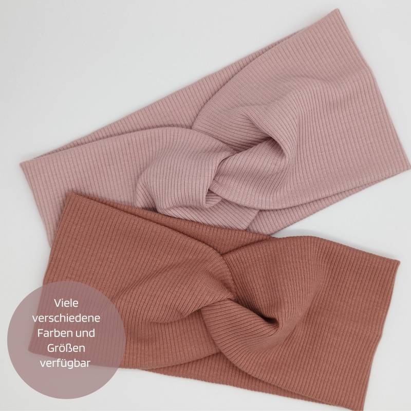 stirnband Mädchen Baby Damen Mit Knoten | Bandeau Haarband Viele Farben Partnerlook Mutter Und Tochter von BergKnirps